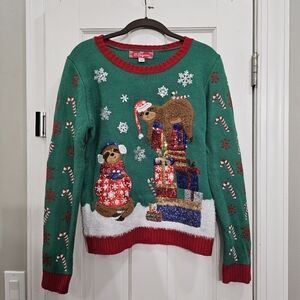 🎄 33 Degrees Girls XL (14/16) Sloth "Ugly" Christmas Sweater 🎄